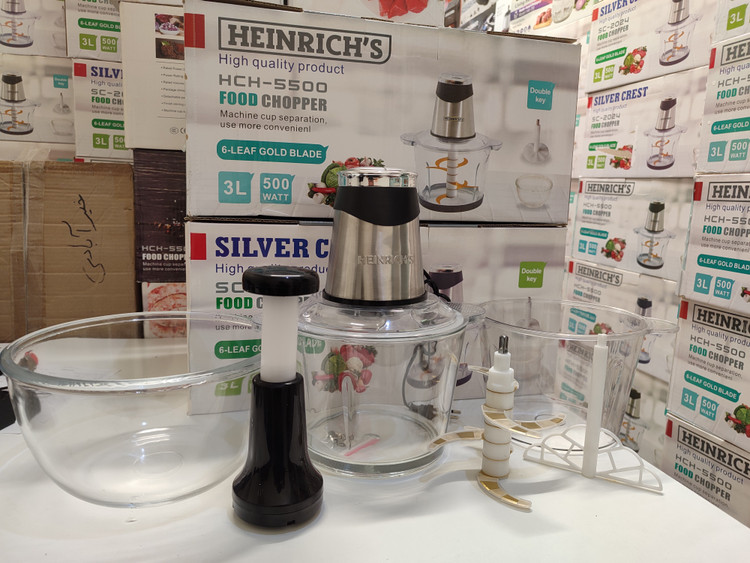 خردکن حرفهای ۳ لیتری هنریچ Heinrich's HCH-5500 | موتور ۵۰۰ وات و تیغه ۶ پره طلایی
